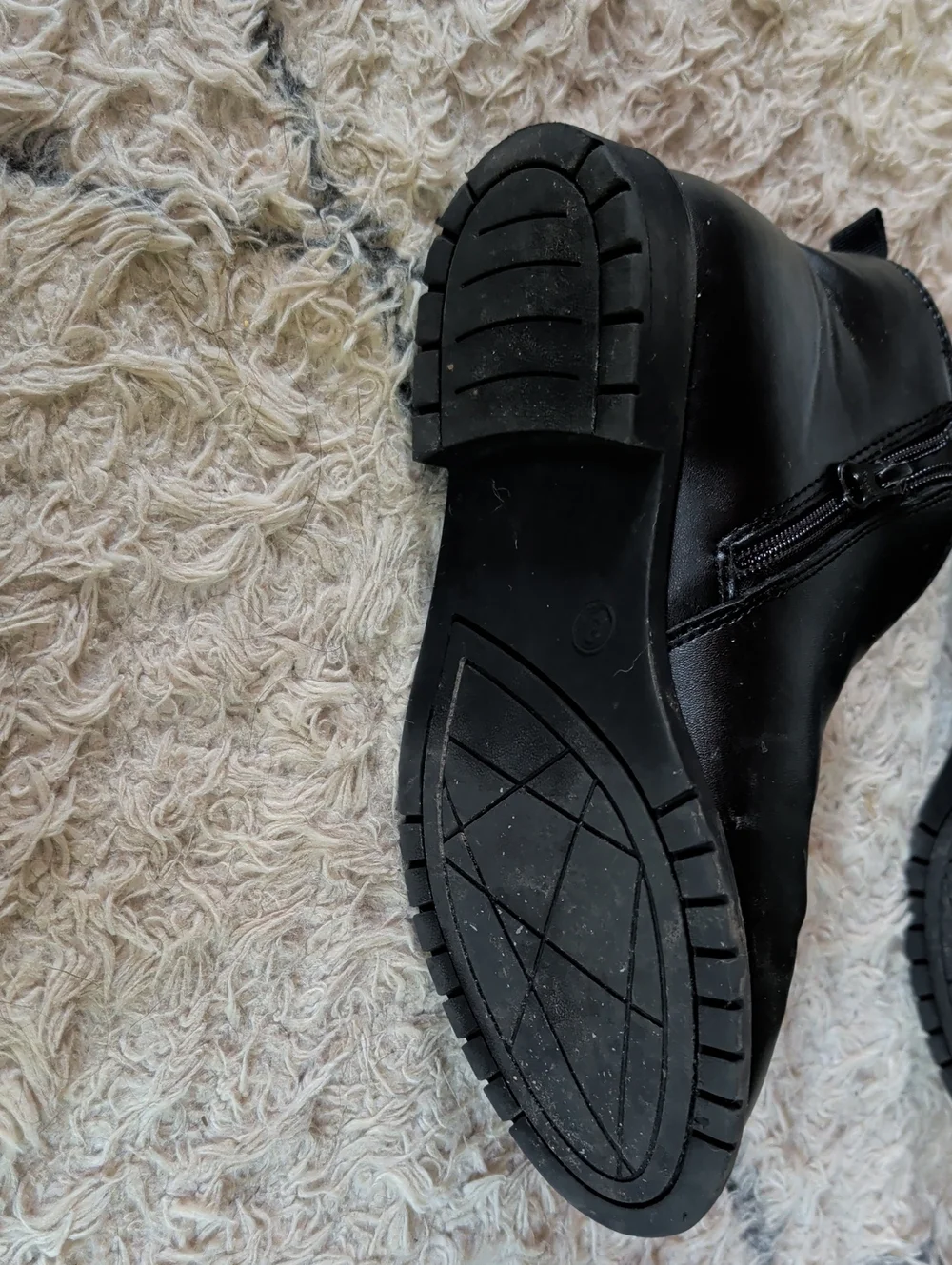 Cat & Jack Black Faux Leather Ankle Booties